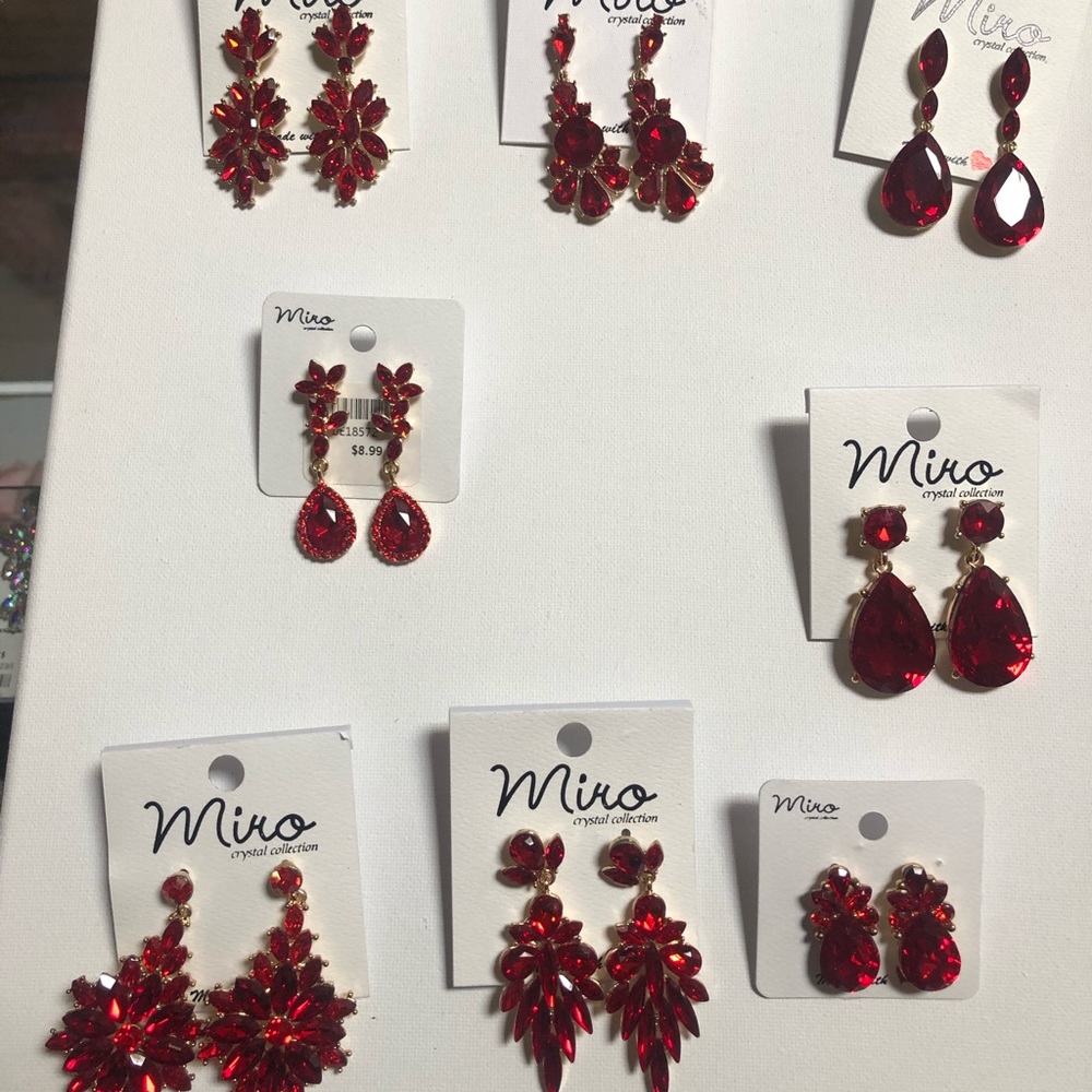 Red Earrings lot